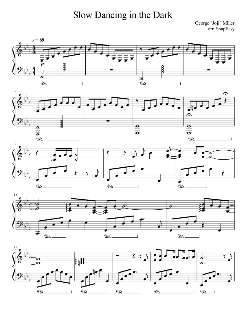 Joji - Slow Dancing in the Dark [Piano] [Full Song] Sheet music for