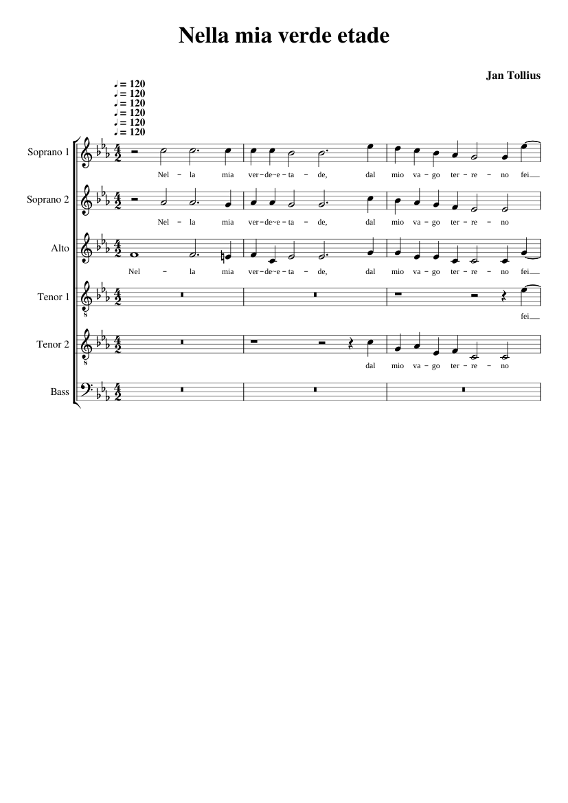 Nella mia verde etade