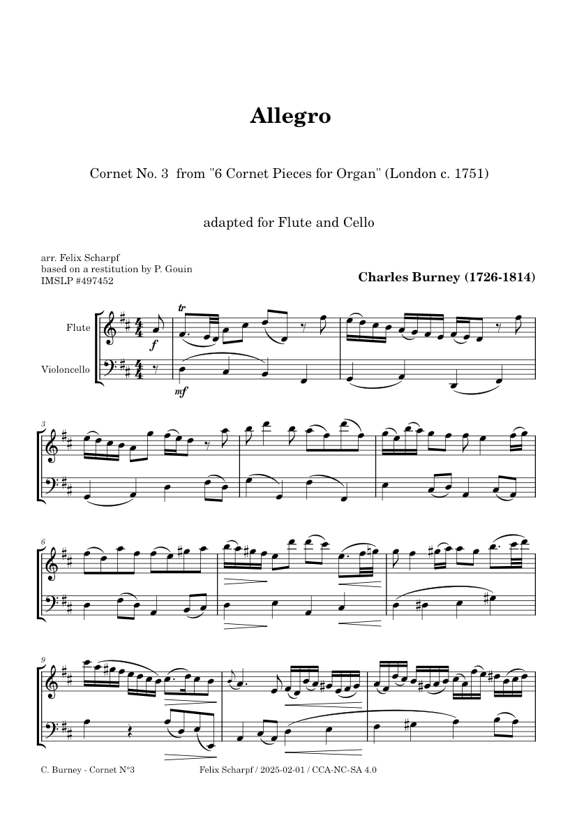 Cornet No. 3 from 