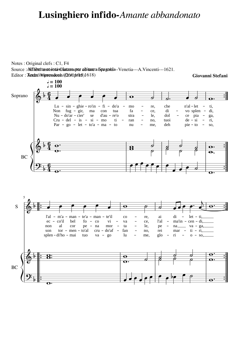 Lusinghiero'infide - Amante abbandonata