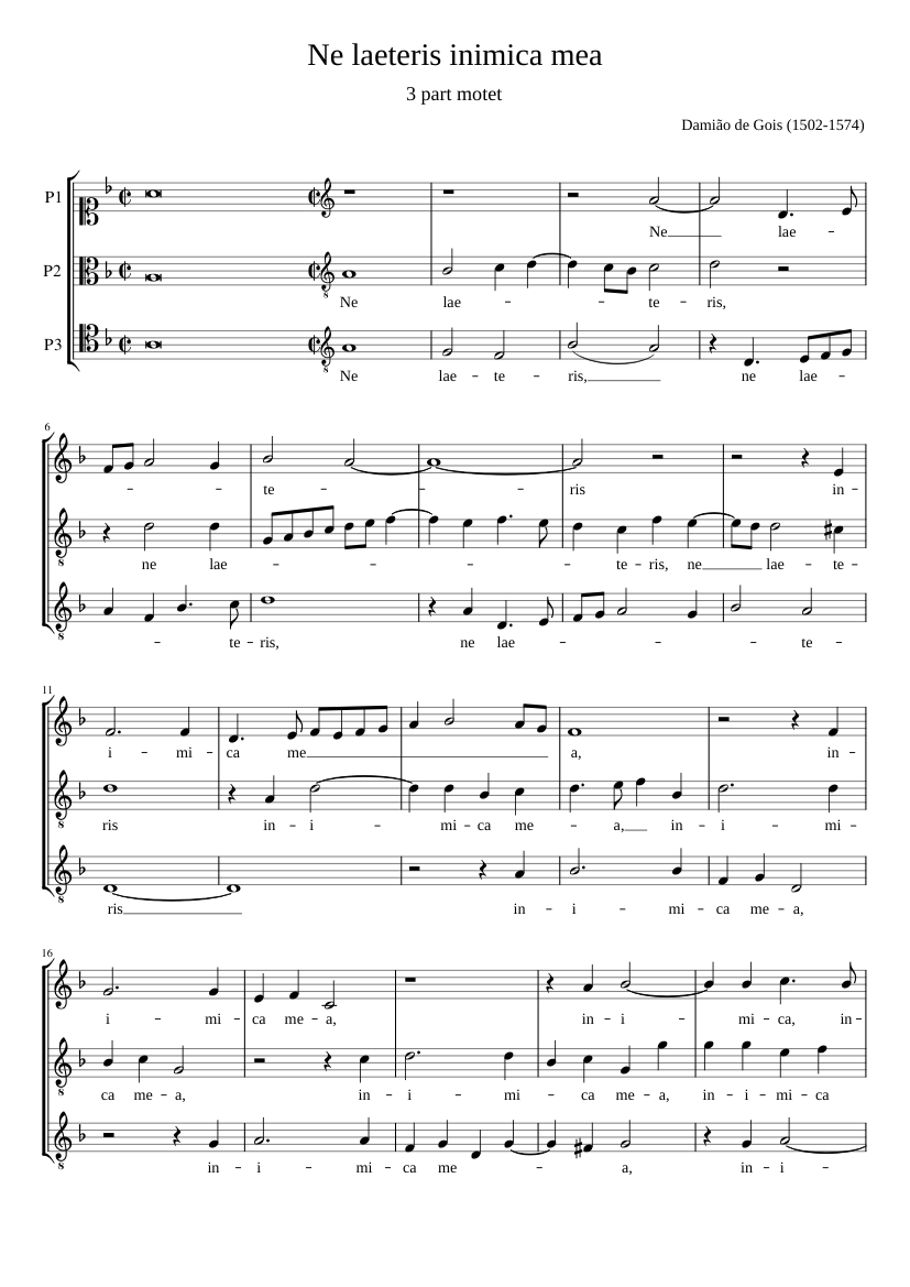 Ne laeteris inimica mea