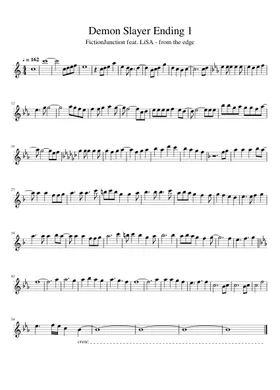 Gurenge 紅蓮華 – LiSA Demon Slayer OP 1 Gurenge flute solo Sheet music for  Flute (Solo)