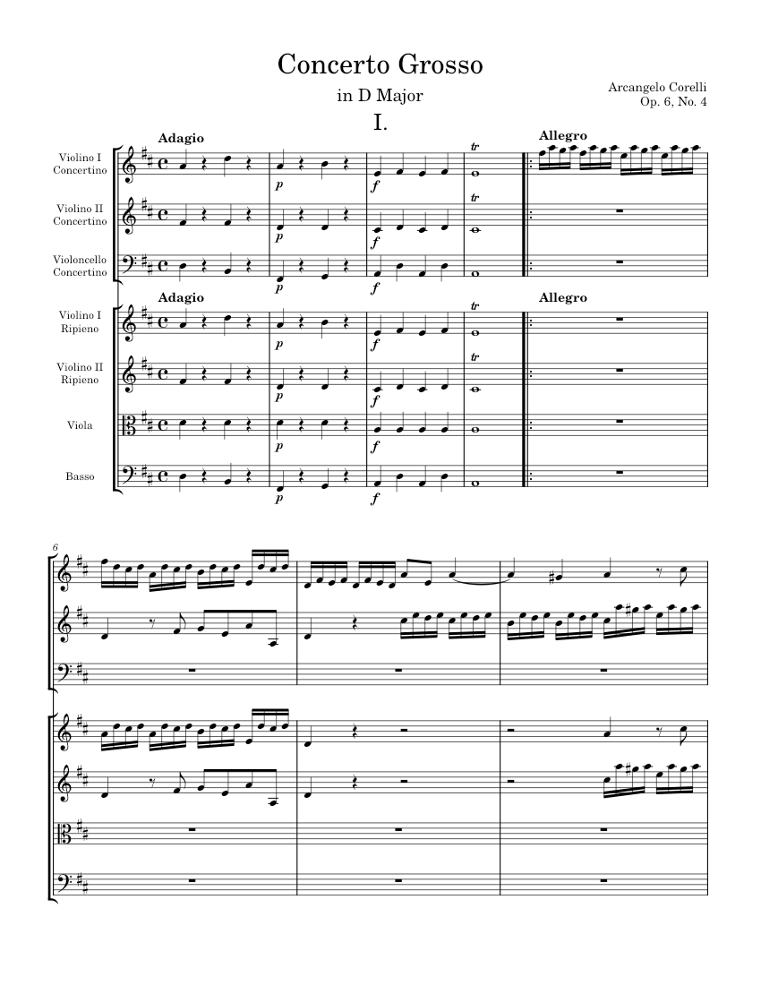 Concerto grosso in D major Op.6 No.4