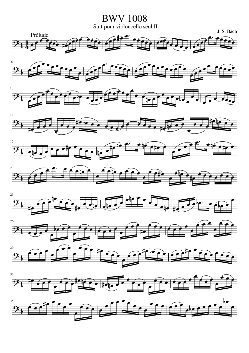 Cello Suite No.2 in D minor BWV 1008