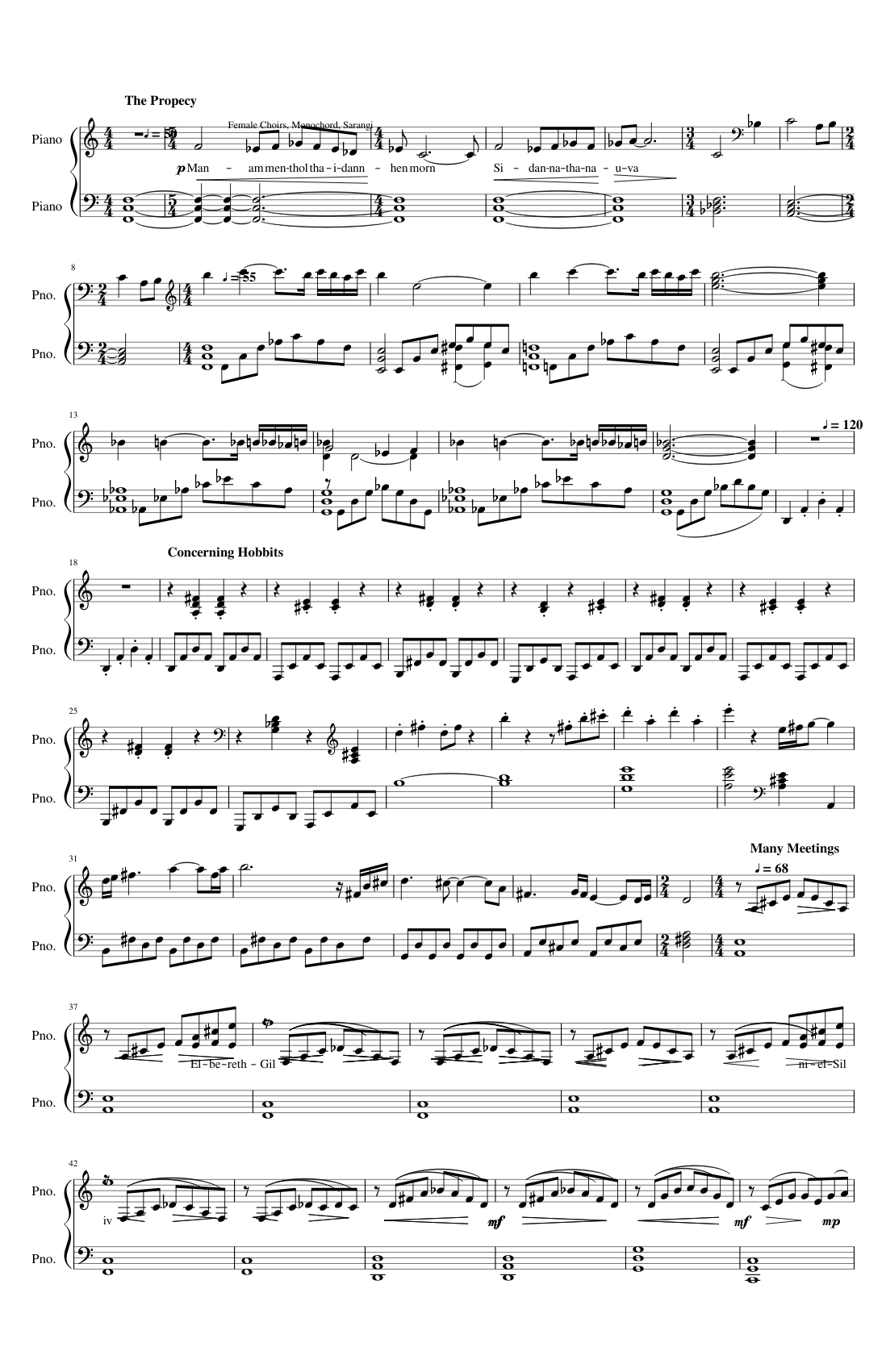 This Wandering Day – Bear McCreary – The Rings of Power Sheet music for  Piano (Solo) Easy | Musescore.com