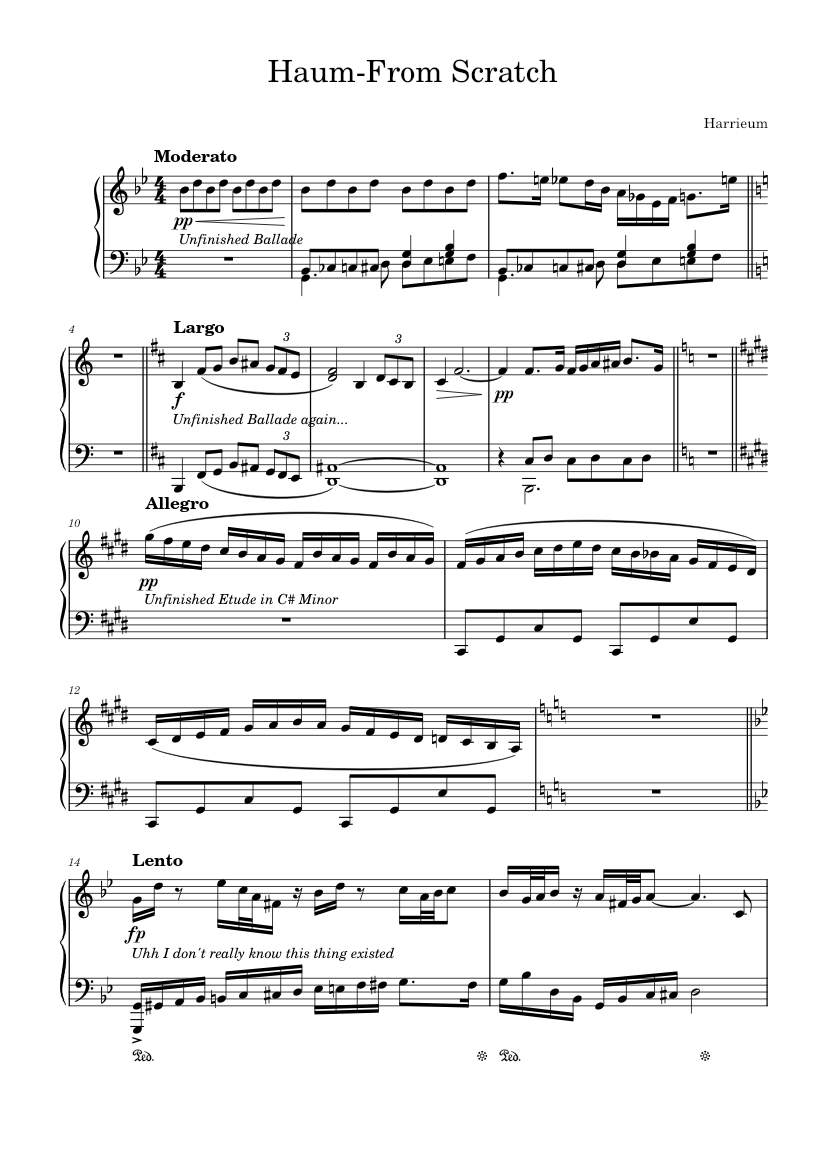 Haum-From Scratch Sheet music for Piano (Solo) | Musescore.com