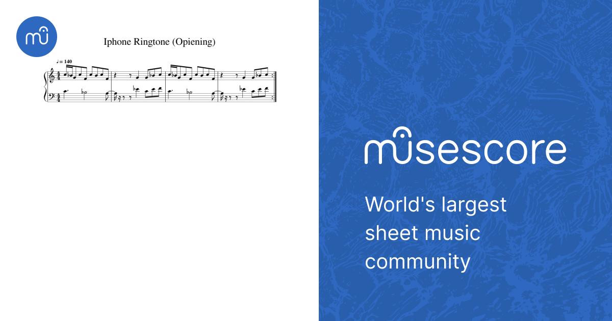 Iphone Ringtone (Opiening) Sheet music for Marimba (Solo) | Musescore.com