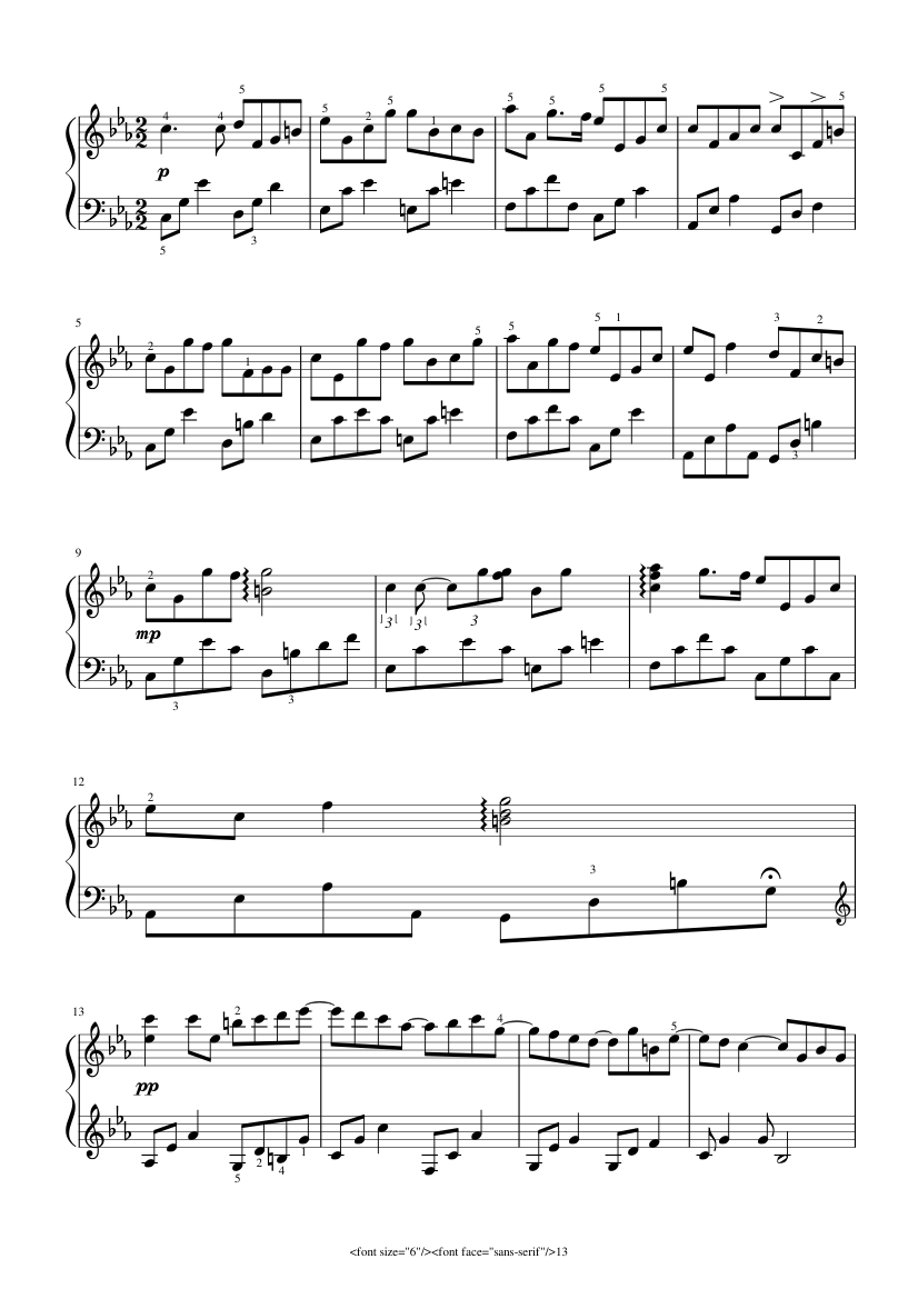 When the Love Falls Sheet music for Piano (Solo)