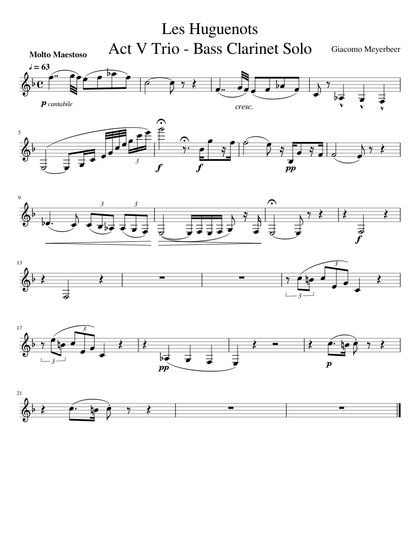 Clarinet Solos