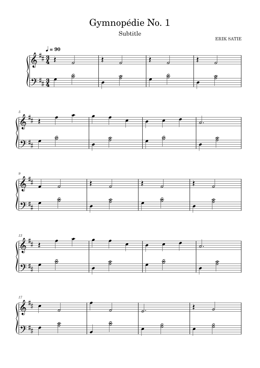 Gymnop die No 1 Erik Satie Sheet Music For Piano Solo Easy gymnop-die-no-1-erik-satie-sheet-music-for-piano-solo-easy
