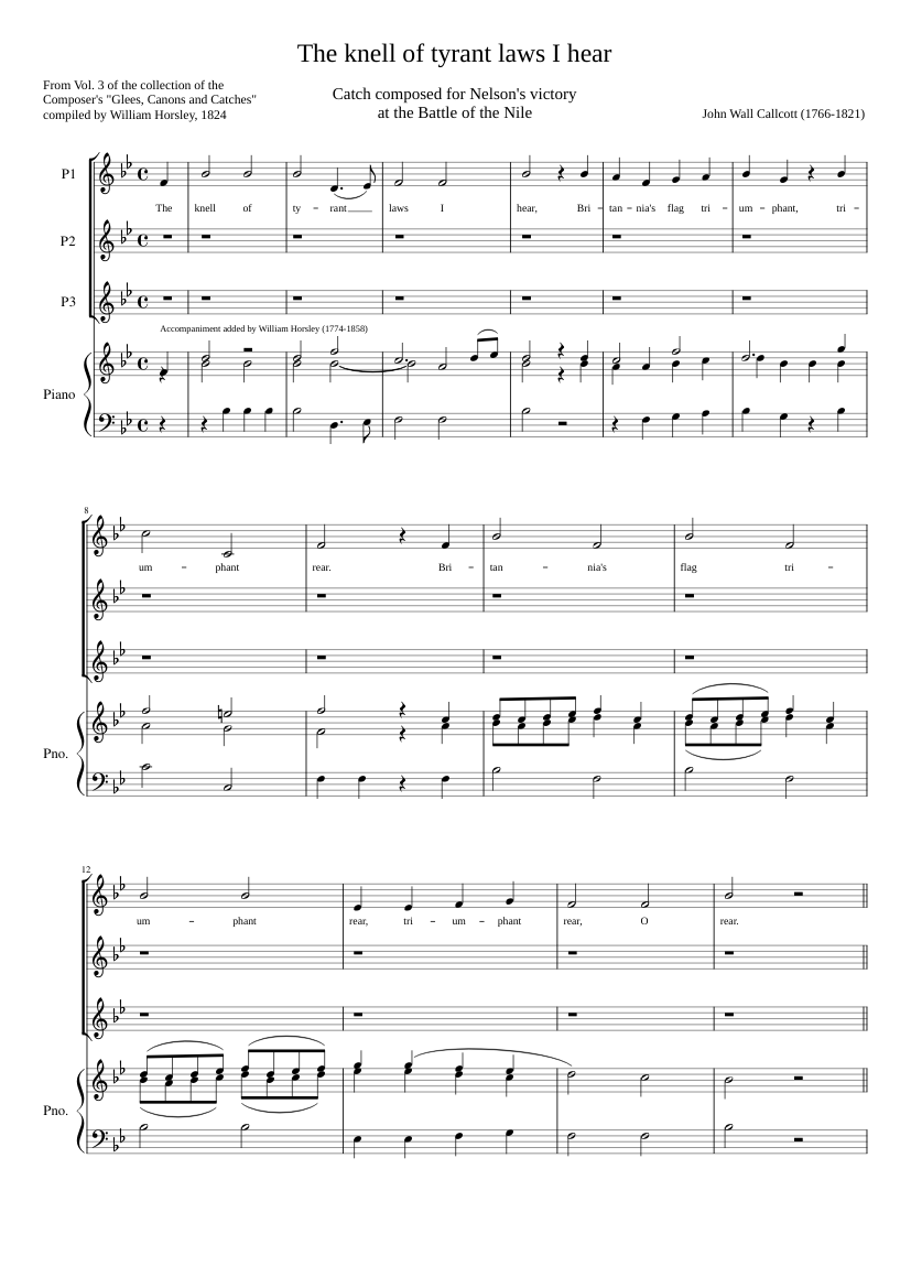 Knell of tyrant laws I hear The