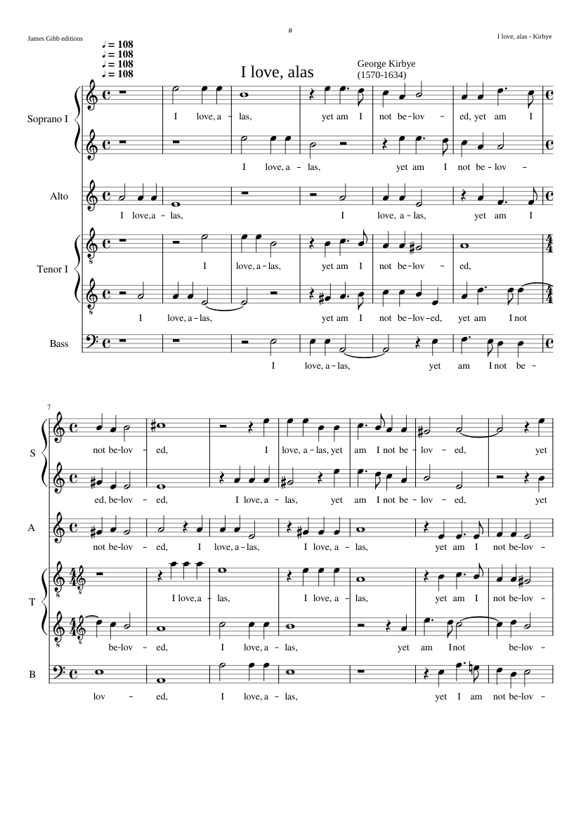 I love alas yet I am not beloved