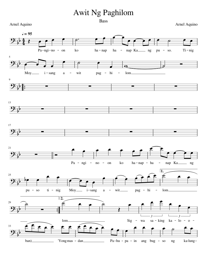 Awit Ng Paghilom Bass