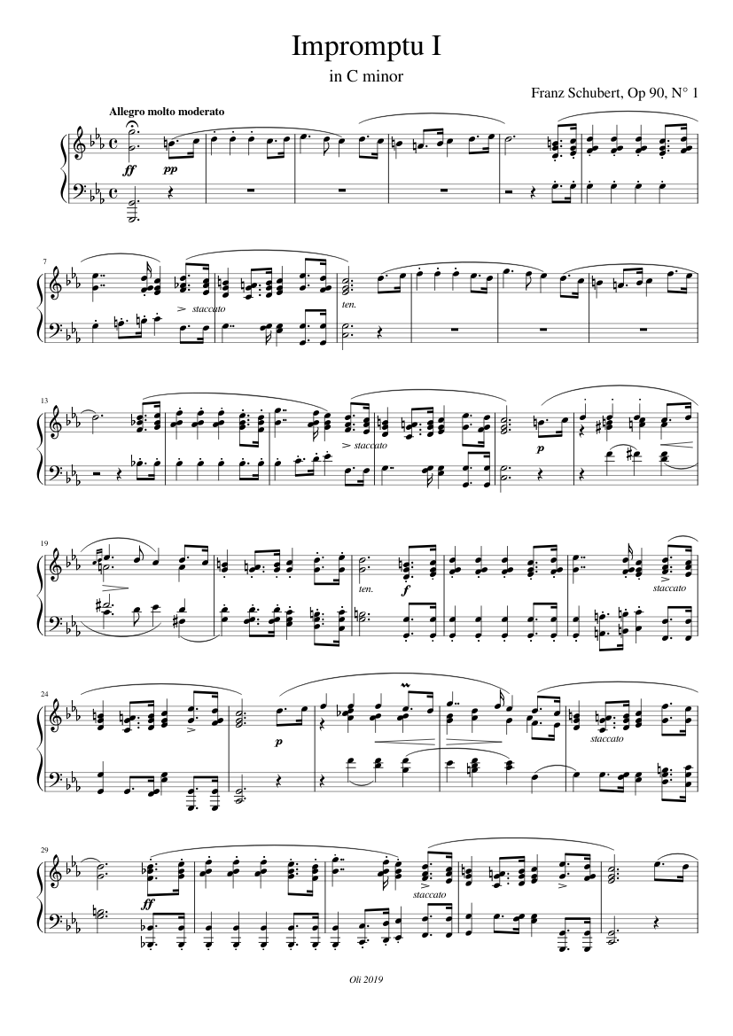 Impromptu in C minor Op. 90.1