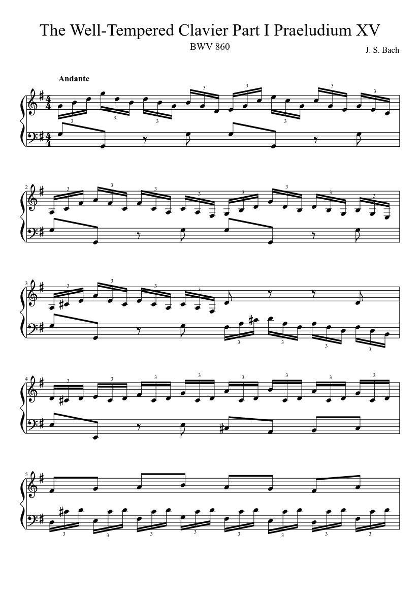 Prelude and Fugue in G major BWV 860