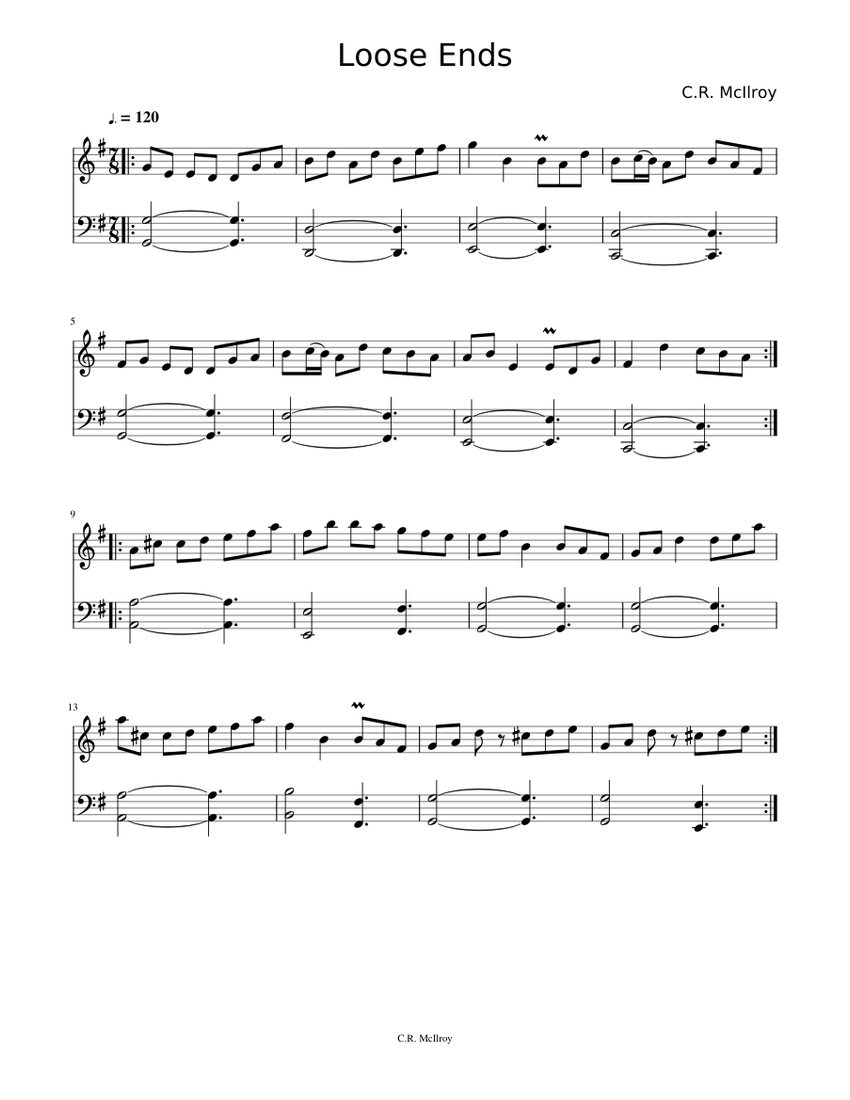 Loose Ends Sheet music for Piano (Piano Duo)