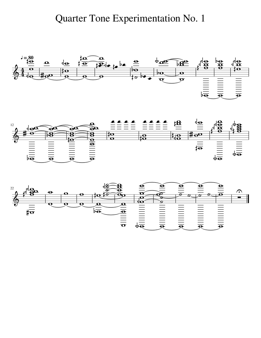 Quarter Tone Experimentation No. 1 - "White" Sheet music for Soprano ...