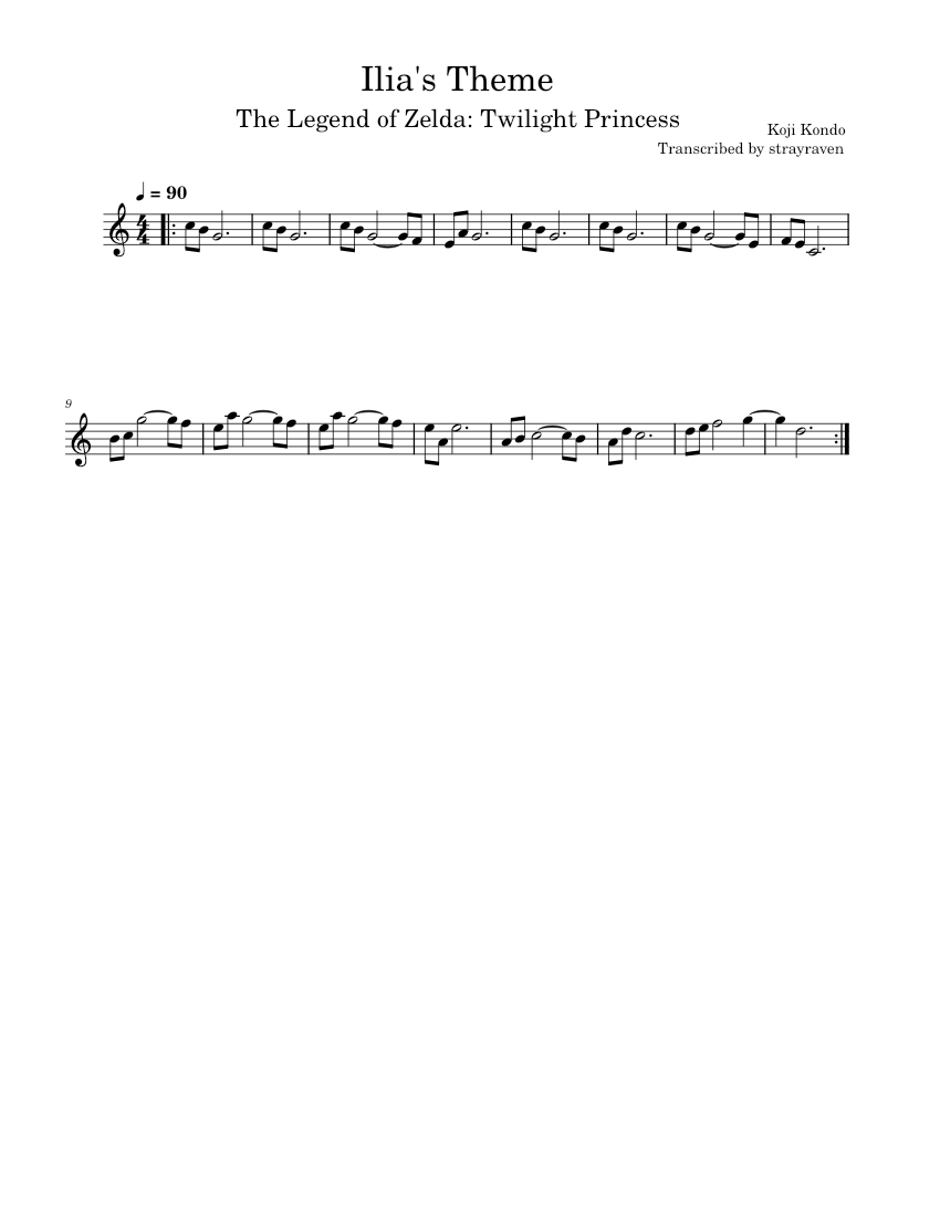 Lost Woods - The Legend of Zelda: Ocarina of Time – Koji Kondo Sheet music  for Flute (Solo)