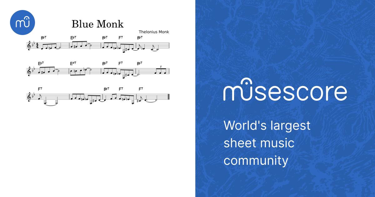 Blue monk – Thelonious Monk Blue monk by Thelonious Monk Sheet music ...