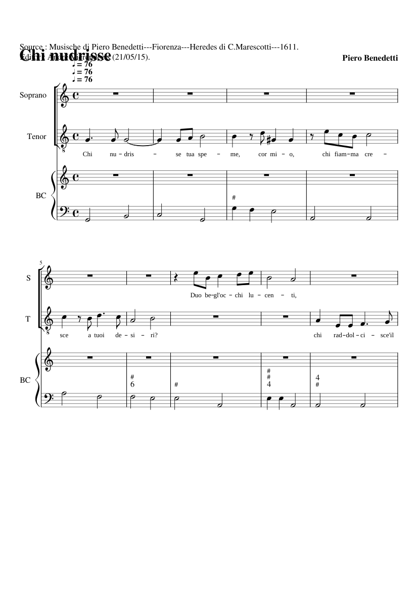 Chi nudrisse tua speme