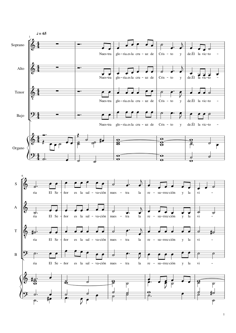 Nostra gloria è la croce - Marco Frisina Sheet music for Organ, Violin,  Synthesizer (Mixed Ensemble) | Musescore.com