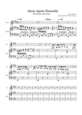 Alone Again (Naturally) – Gilbert O'Sullivan Alone Again (Naturally) –  Vulfmon Version with optional Cello - piano tutorial