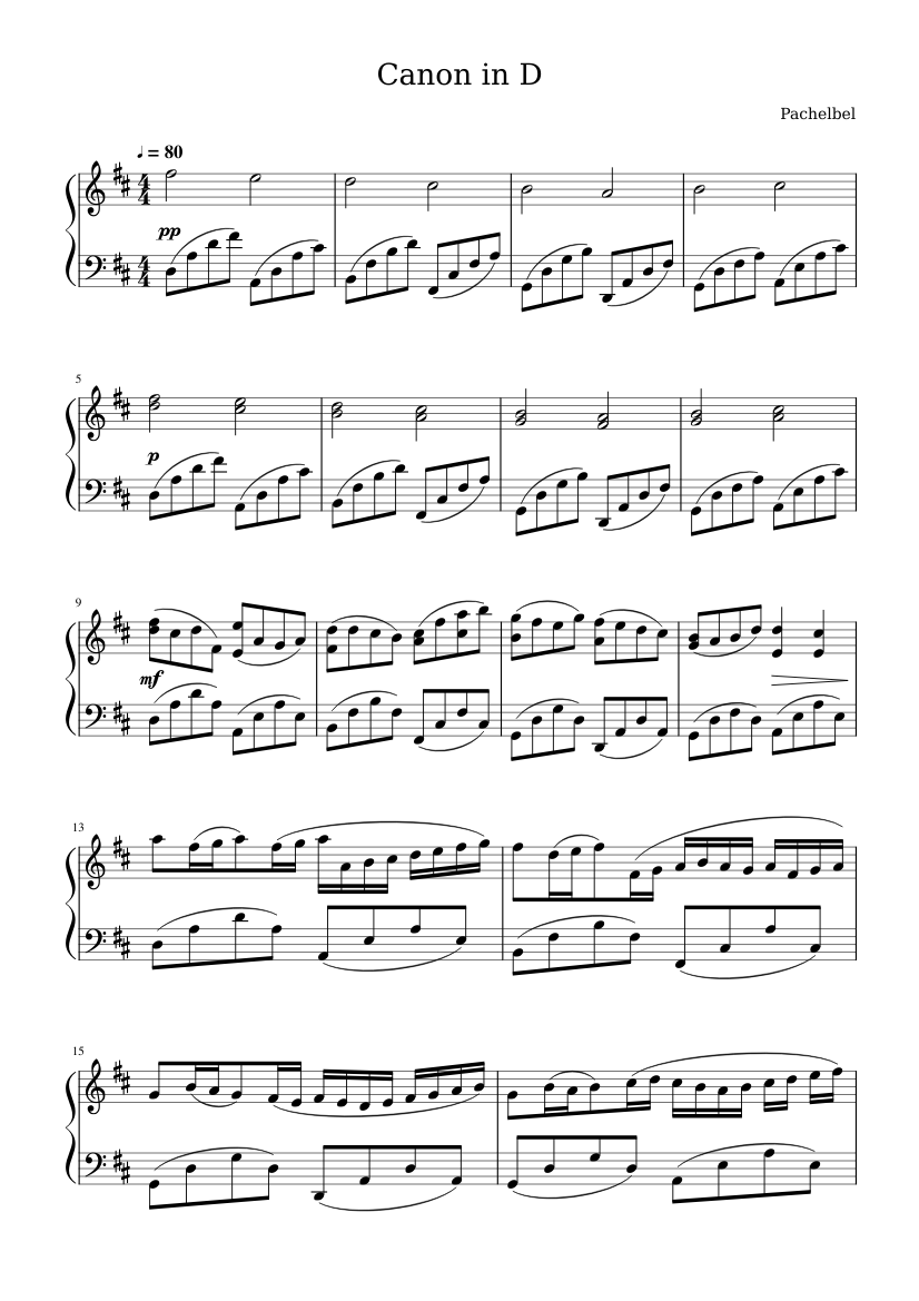 Canon and Gigue in D major P.37