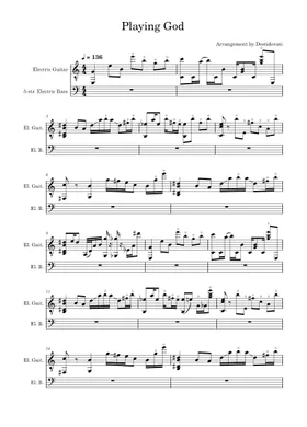 Playing God - Polyphia (WIP) Sheet music for Violin (Solo