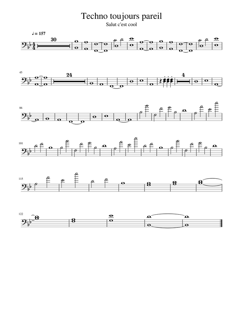 Techno Toujours Pareil Sheet Music For Baritone Solo Musescore Com Your current browser isn't compatible with soundcloud. techno toujours pareil sheet music for