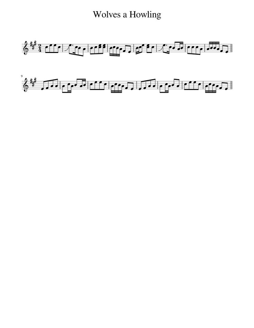 Wolves a Howling Sheet music for Piano (Solo) | Musescore.com