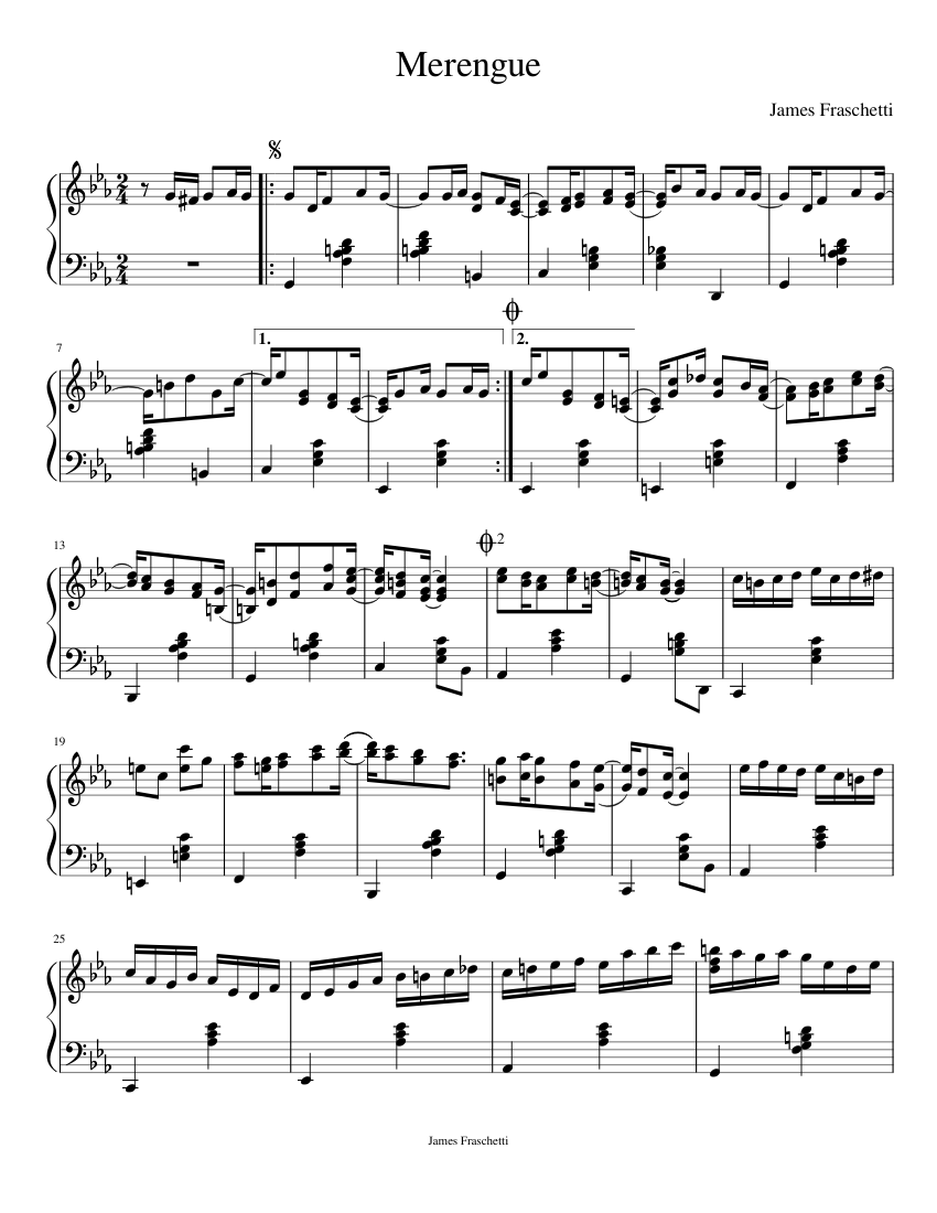 Merengue Sheet music for Piano (Solo)