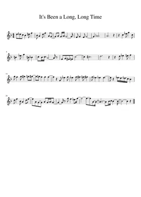 It's Been A Long, Long Time sheet music for piano solo (PDF)