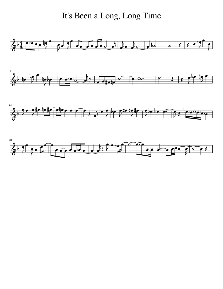 It's Been a Long, Long Time Sheet music for Trumpet in b-flat (Solo)