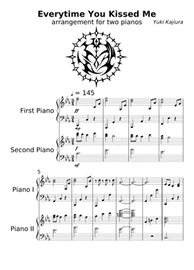 Toki Wo Kizamu Uta Full SOLO Piano Adaptation [IA/Clannad Opening] Sheet  music for Piano (Piano Duo)