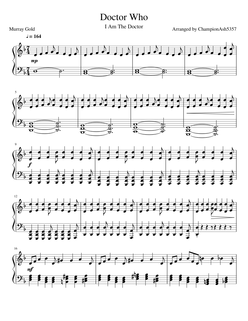 Doctor Who: I Am The Doctor Sheet music for Piano (Solo) | Musescore.com