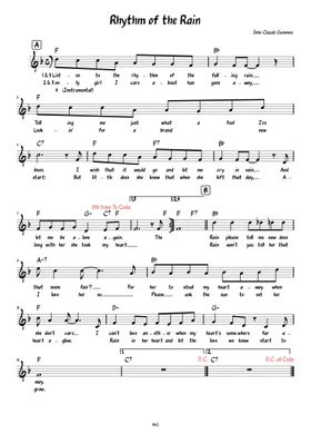Free rhythm of the rain by John Gummoe sheet music | Download PDF or print  on Musescore.com