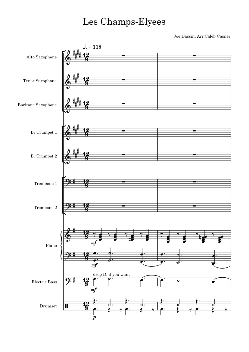 Les champs-elysees – Joe Dassin Aux Champs-Elyees Sheet Music for Piano ...