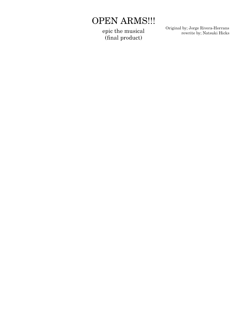 Arms Example Program Notes Music Open Arms – Jorge Rivera-Herrans Sheet Music and Tab for Tuba, Flute ...