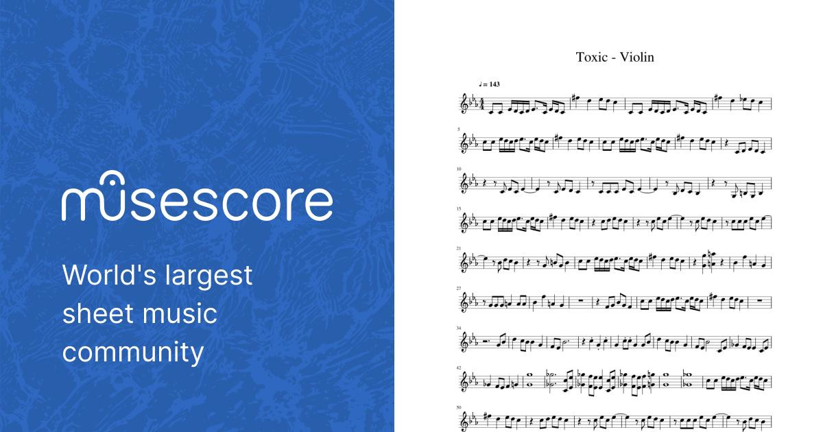☆ Britney Spears-Toxic Violin Score pdf, - Free Score Download ☆