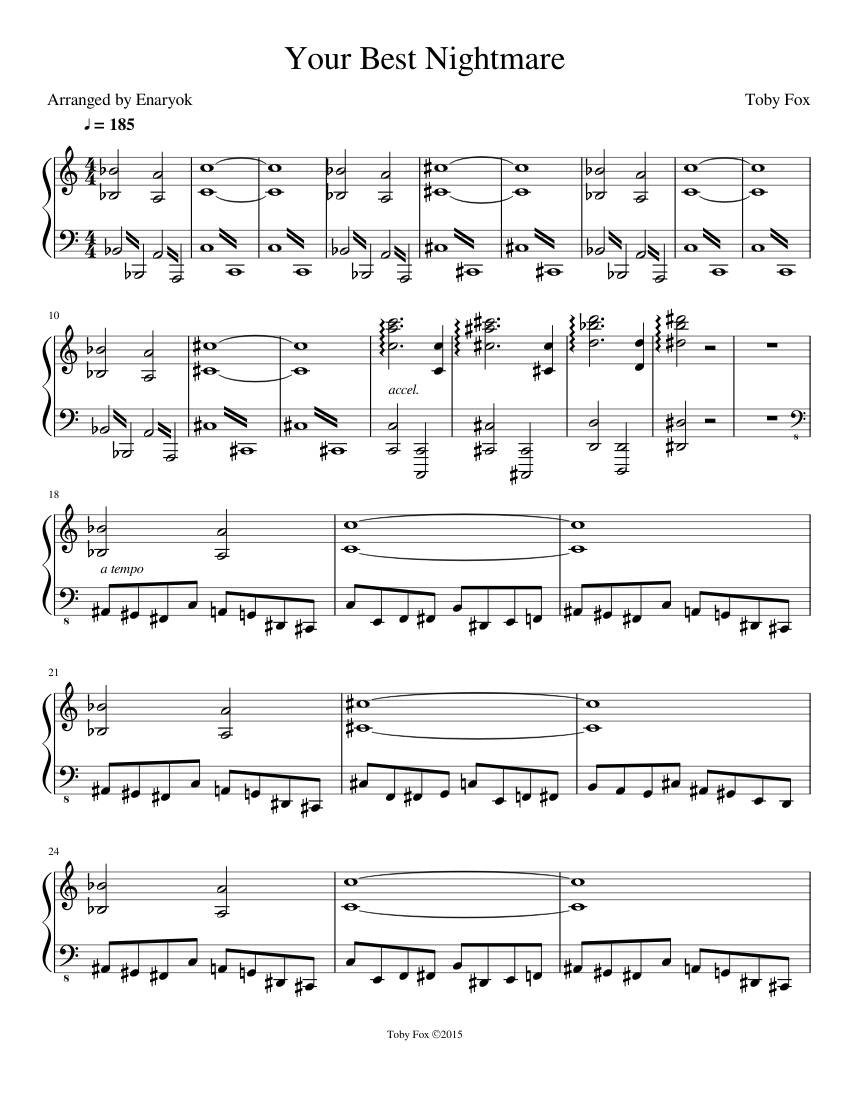 Undertale Your Best Nightmare Sheet Music For Piano Solo Musescore Com - your best nightmare + finale roblox