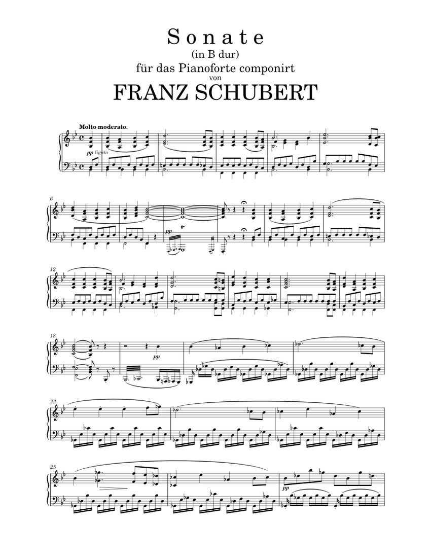 Schubert - Piano Sonata No. 21 in B♭ major Sheet music for Piano (Solo) |  Musescore.com