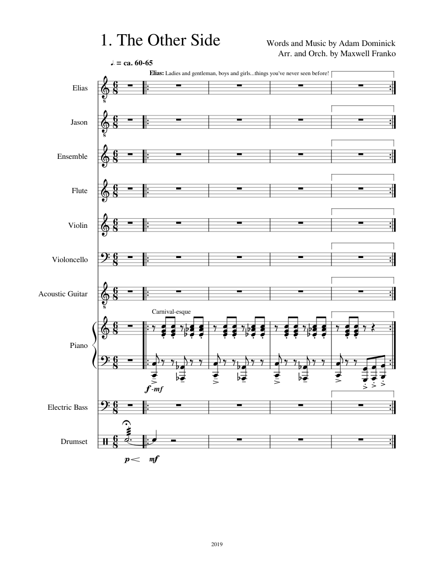 The Other Side Sheet music for Piano, Vocals, Flute, Violin &amp; more ...