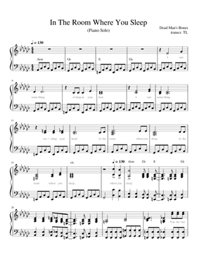 In The Room Where You Sleep Sheet Music Free Download In Pdf Or Midi On Musescore Com