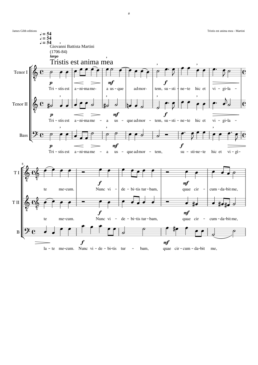 Tristis est anima mea