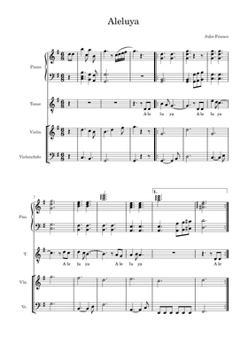 Gloria, gloria, aleluya by Misc Praise Songs free sheet music | Download  PDF or print on Musescore.com