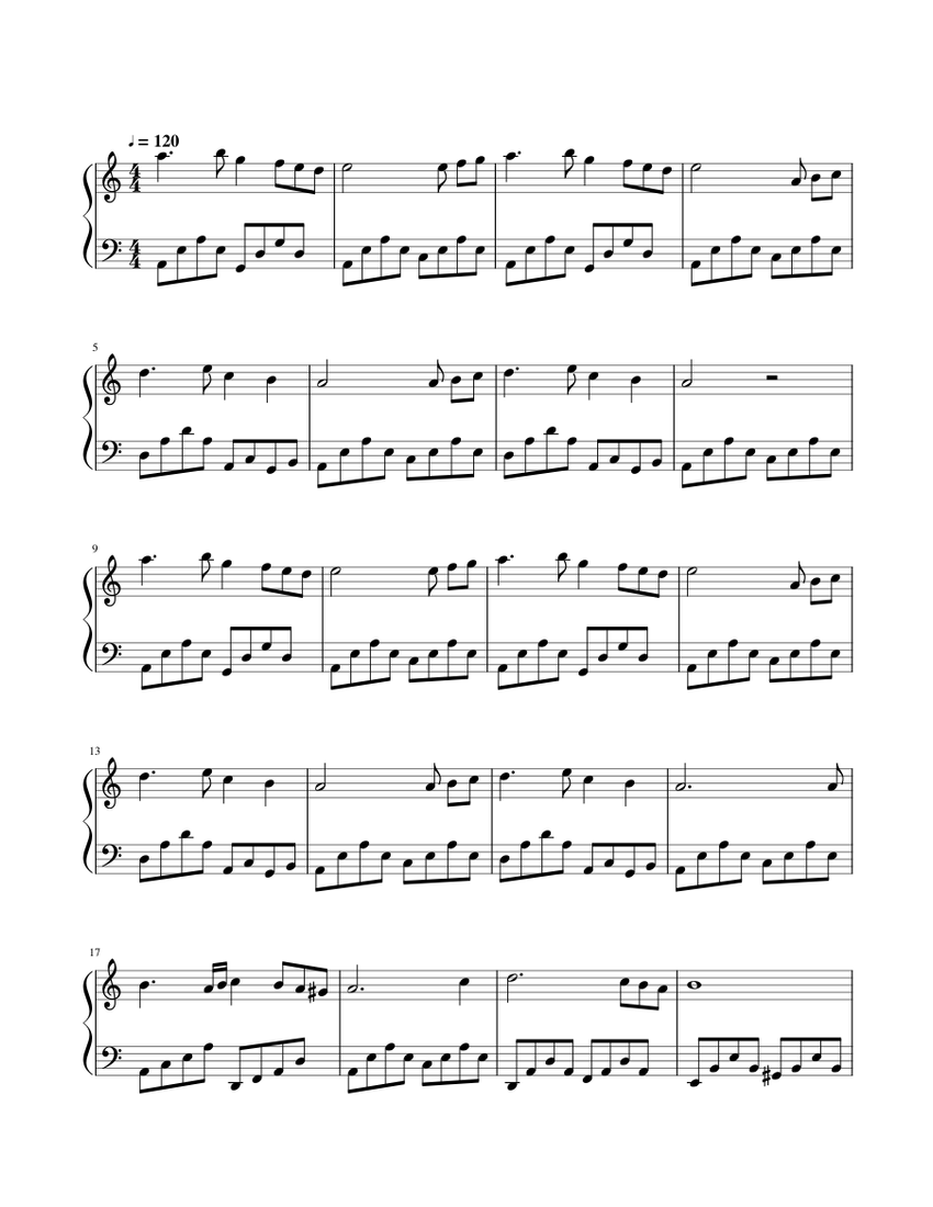 Yalnızlık Senfonisi Piyano Notaları Sheet music for Piano (Solo) Easy |  Musescore.com
