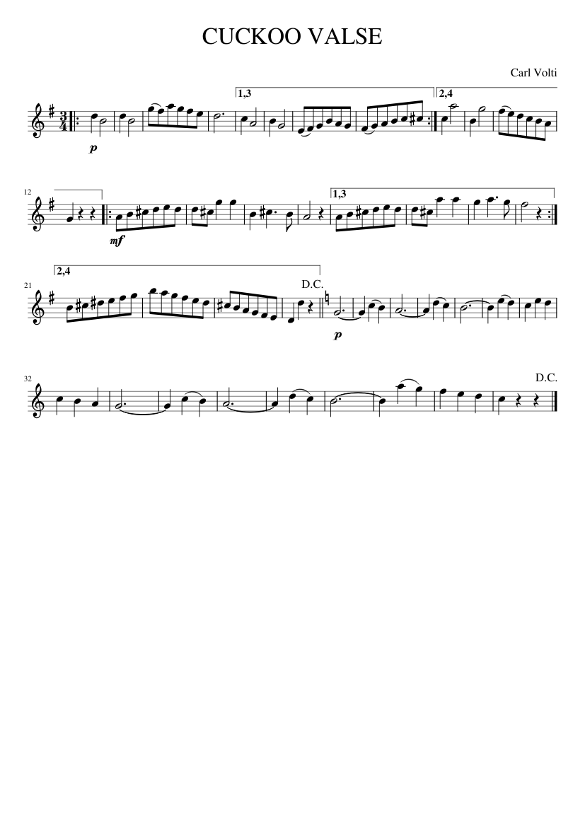CUCKOO VALSE