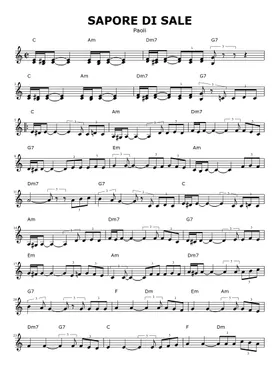 Free Gino Paoli sheet music | Download PDF or print on Musescore.com