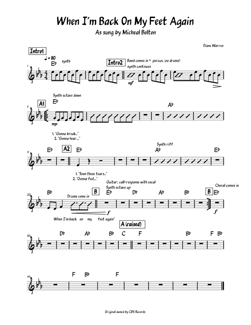 When I m Back On My Feet Again Michael Bolton Lead Sheet Sheet when-i-m-back-on-my-feet-again-michael-bolton-lead-sheet-sheet