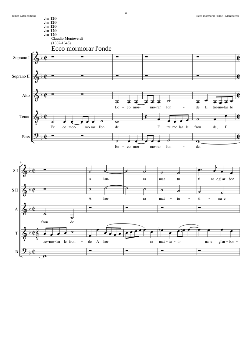 Ecco mormorar l'onde